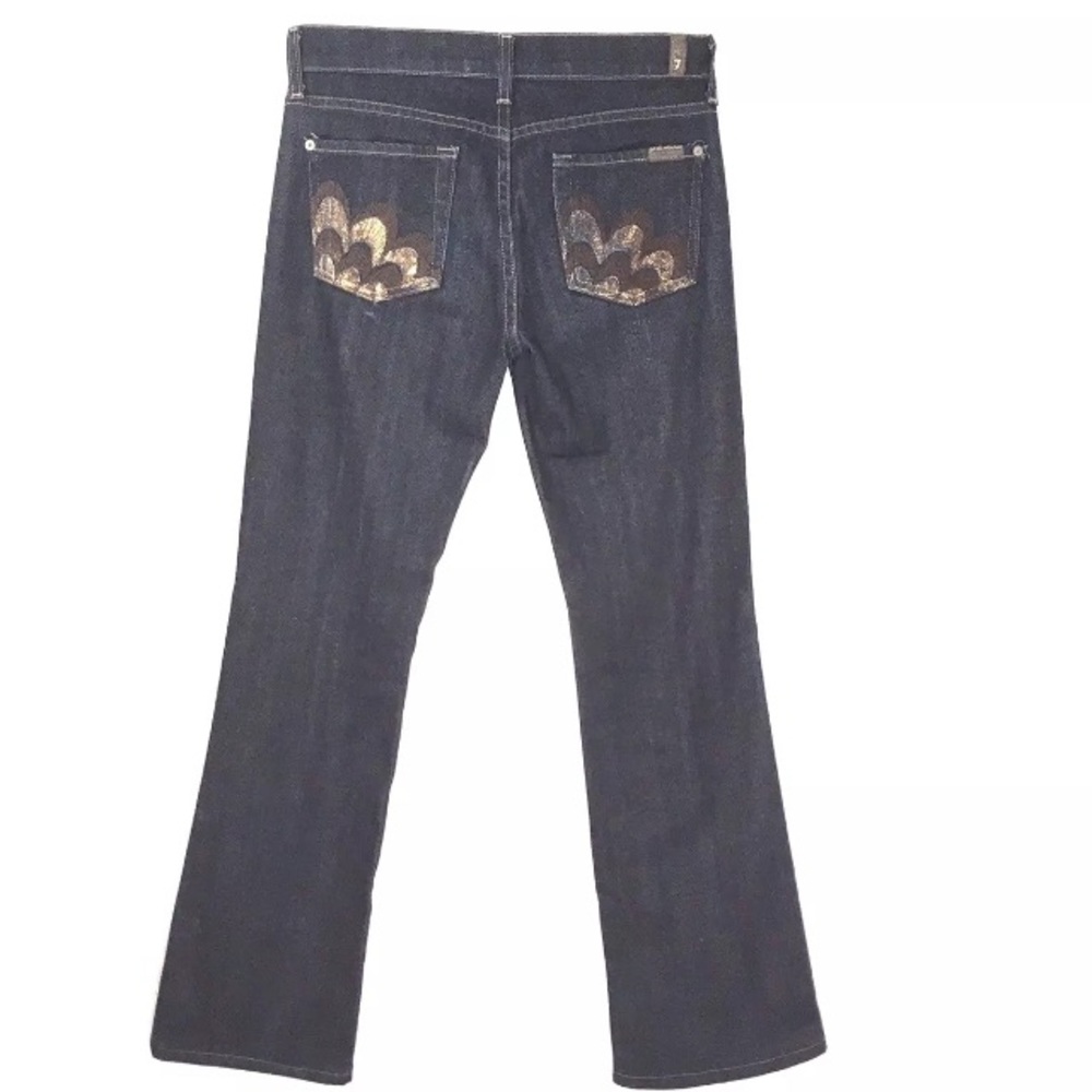 7 For All Mankind 26 Jeans bootcut Midnight Dark 30 in Mercer y2k mid rise